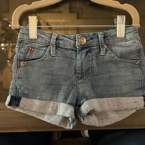 Girls Hudson Rolled Cuff Denim Shorts with Adjustable Waist, Used Size 6